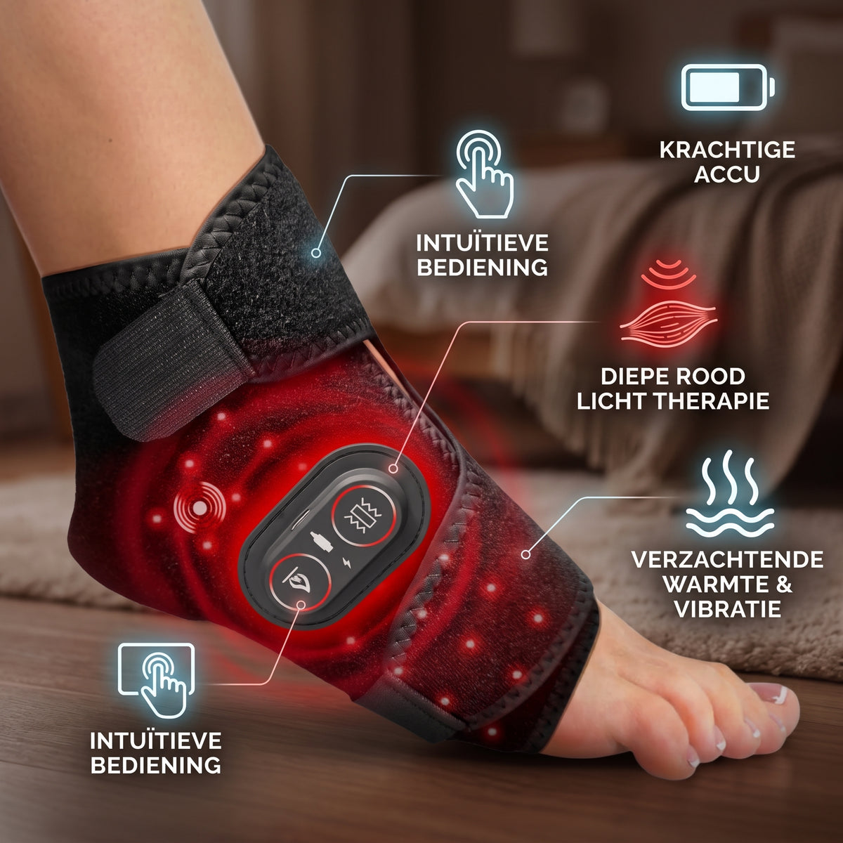 Somney RedLight FootEase met roodlicht, warmte en bediening